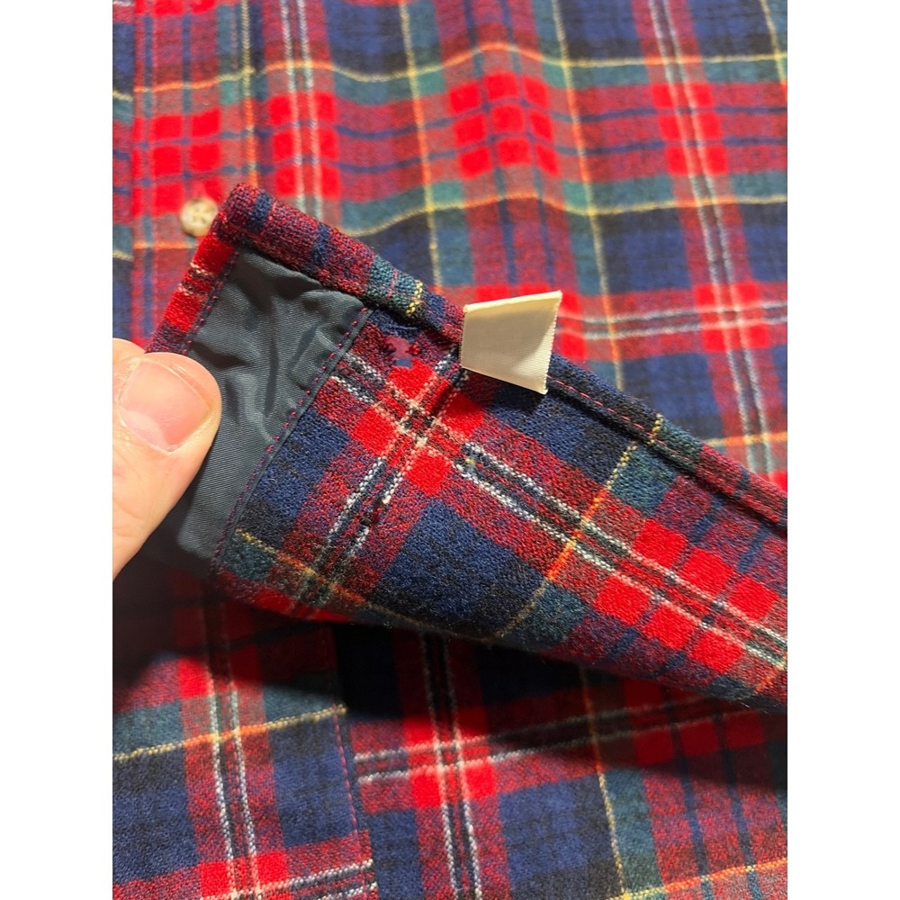 Pendleton Mens Wool Shirt Macpherson Red Tartan Plaid Vintage Large Made in USA - Picture 7 of 14